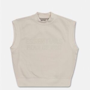 Fear of God Essentials Off-White Mock Neck Vest size XL/12 Fits a Women's Small